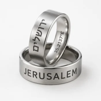 זוג טבעות עם חריטה אישית-2