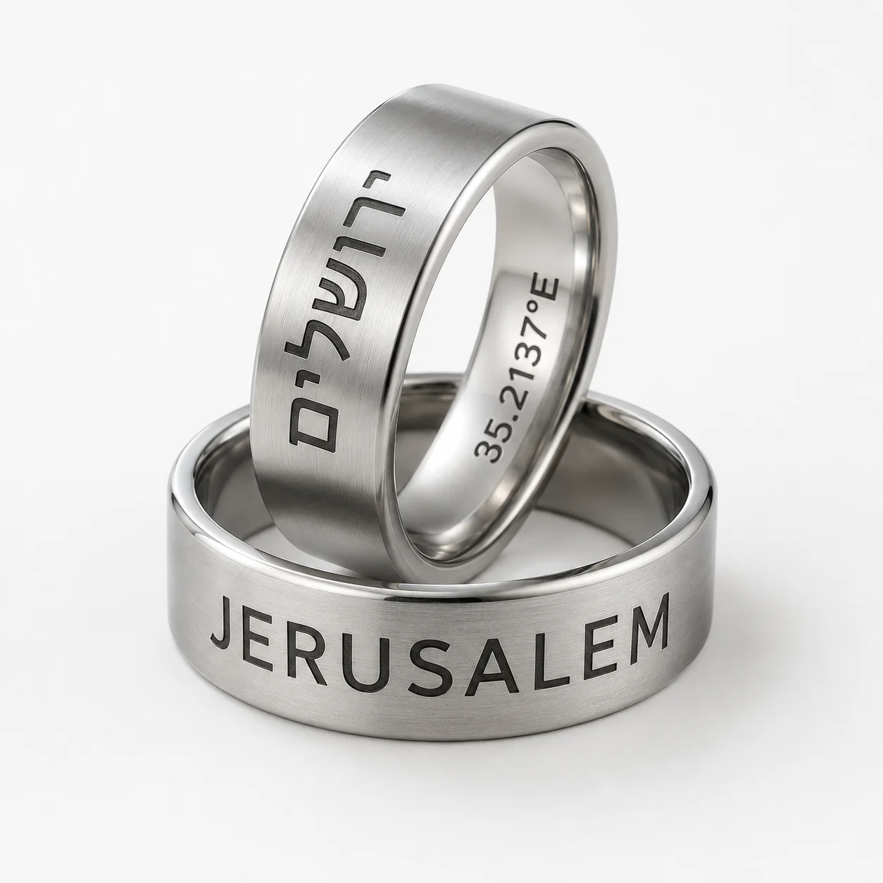 זוג טבעות עם חריטה אישית-2