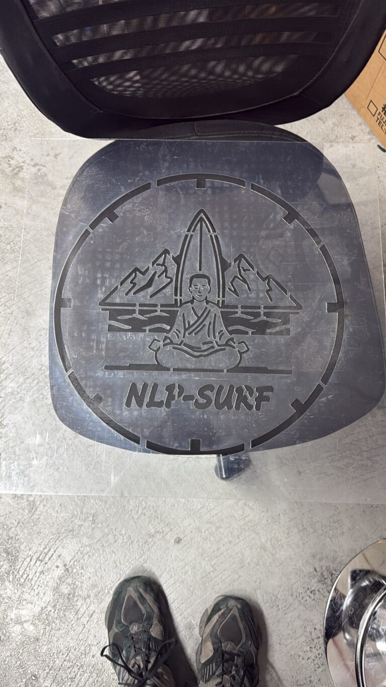 שבלונת פרספקס ללוגו NLP SURF