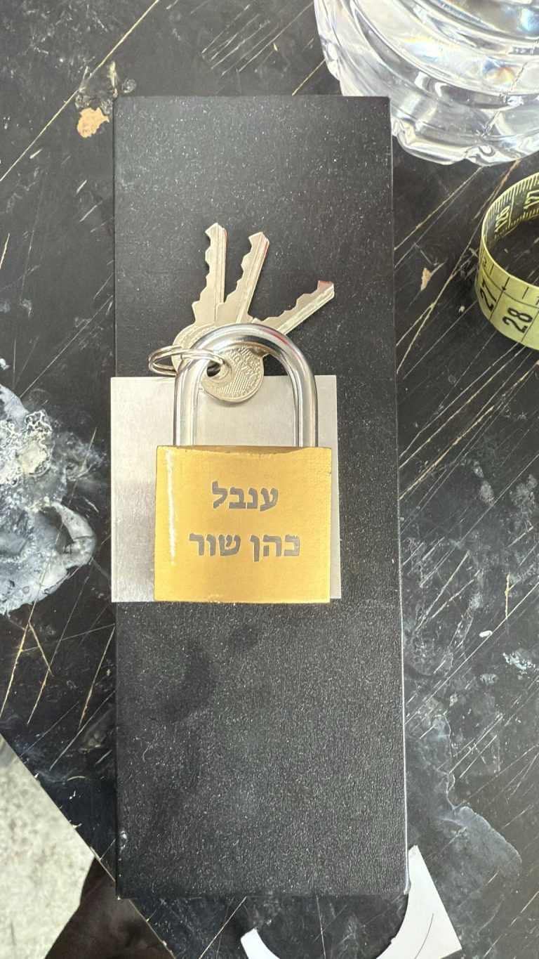 חריטה על מנעול ענבל כהן שור