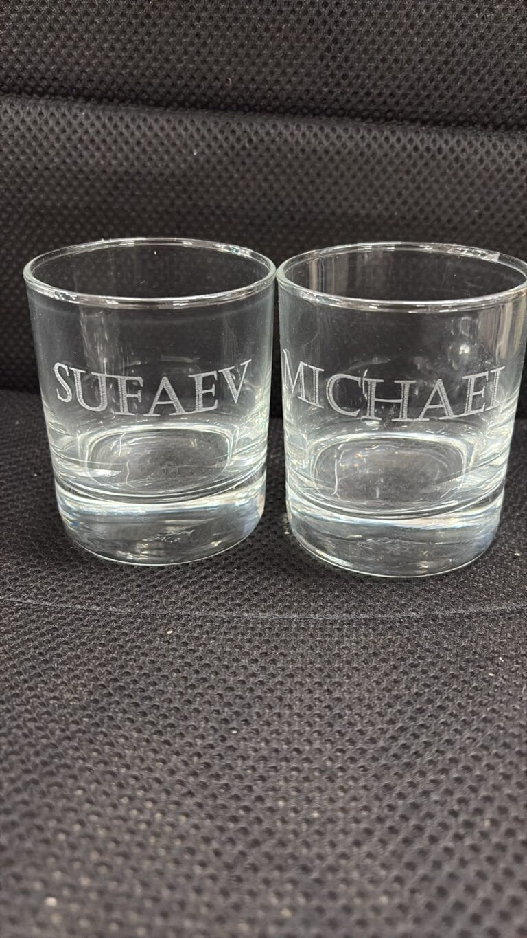 כוסות וויסקי עם חריטה Sufaev