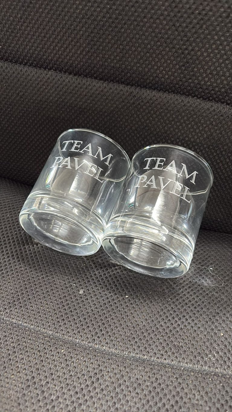 כוסות וויסקי עם חריטה team pavel
