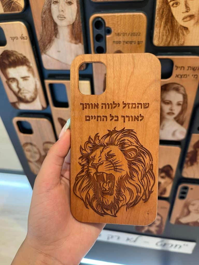 מגן עץ עם תמונה של אריה
